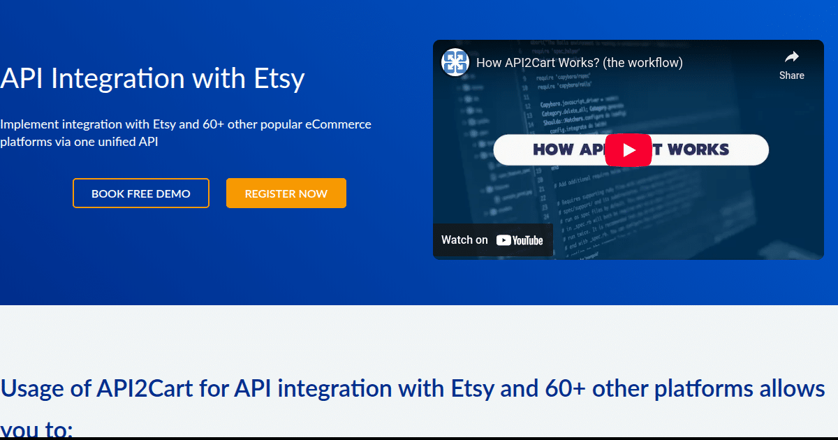 API Integration with Etsy - API2Cart - Unified Integration