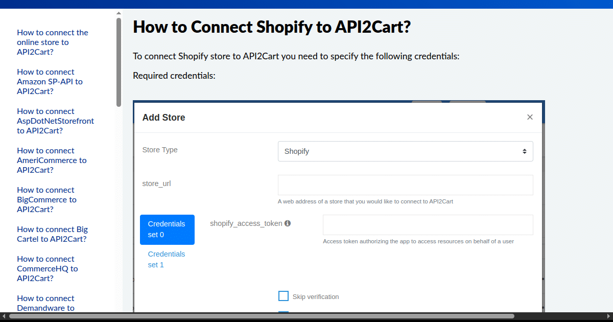Shopify Connect: Effective Integration with API2Cart for Developers