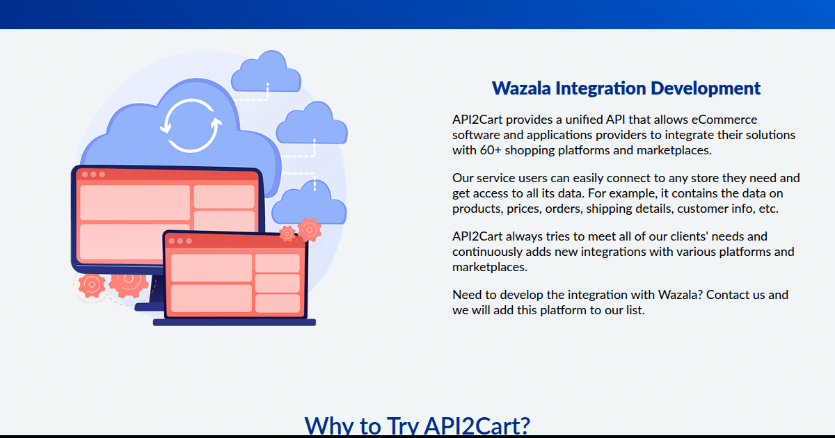 Waseena Api Wazala Integration - API2Cart - Unified eCommerce API