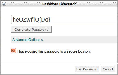 cPannel password generator