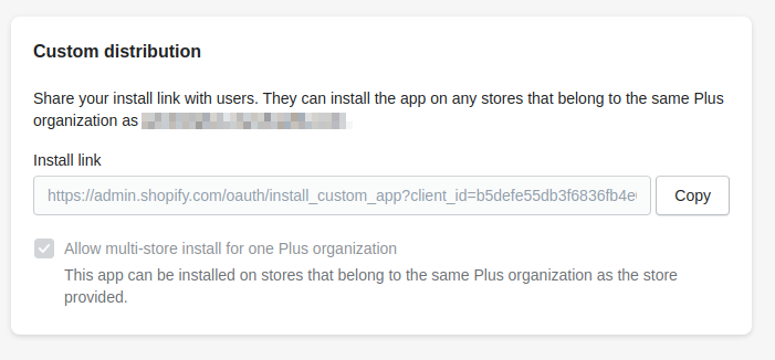 Generate installation link