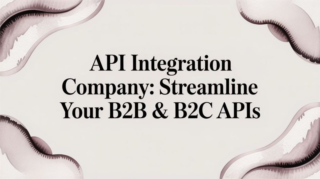 API Integration Company: Streamline Your B2B & B2C APIs