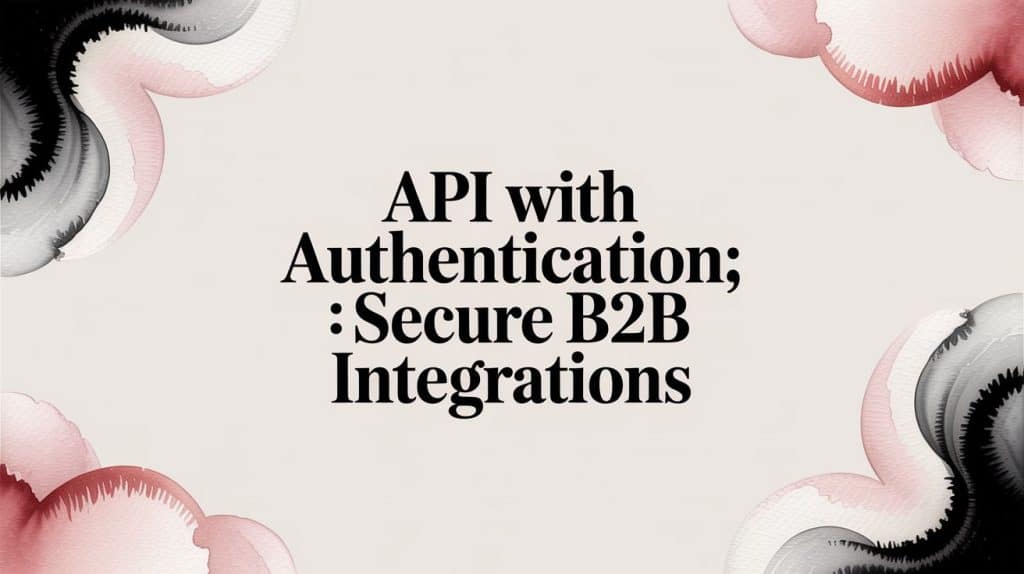 API with Authentication: Secure B2B Integrations