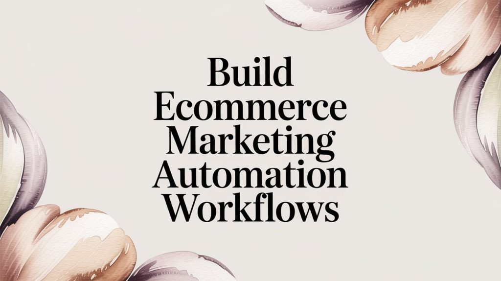 Build Ecommerce Marketing Automation Workflows