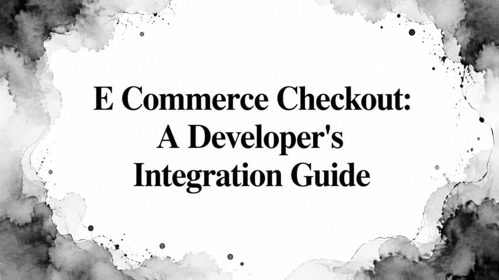 E Commerce Checkout: A Developer's Integration Guide